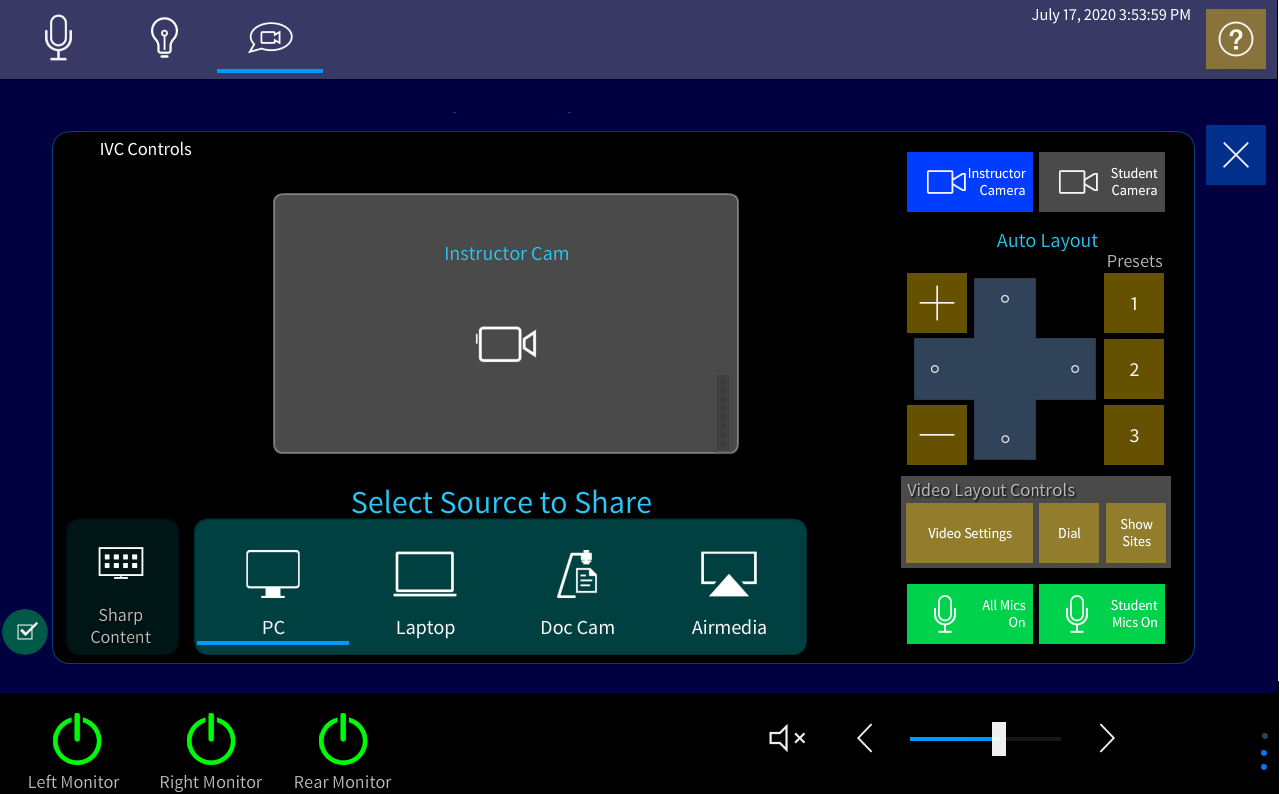 SCCE Touch Panel Screenshot