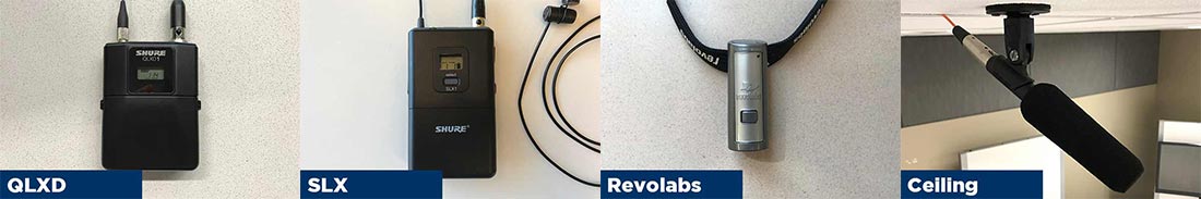 banner showing microphone types